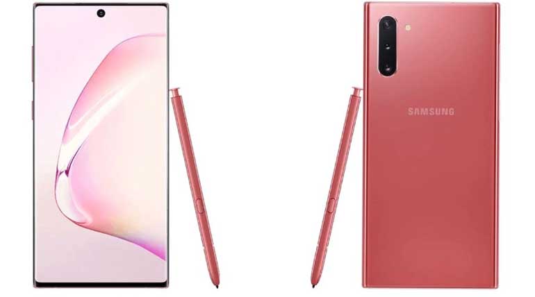 Samsung Galaxy Note 10 with Pink Color Overview with Pink S-Pen