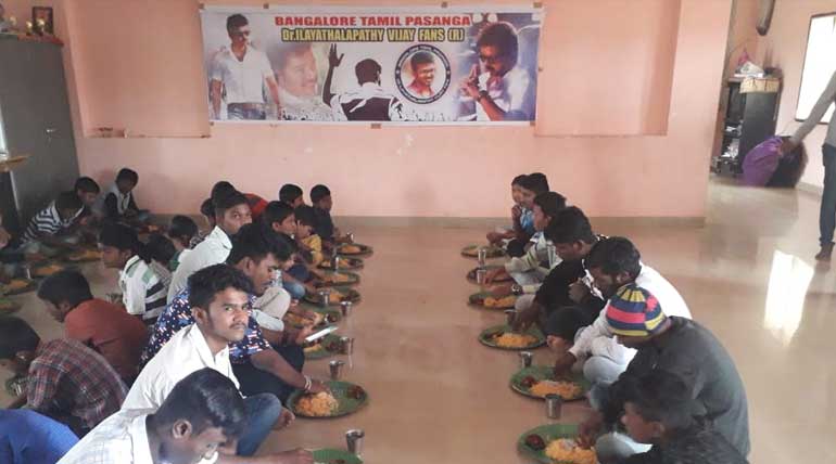 Free Food Distribution by Actor Vijay Fans Across Tamil Nadu Vilaiillavirunthagam