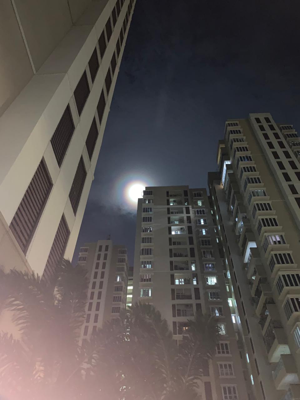 The Rainbow Around the Moon in Chennai Today September 13th 2019