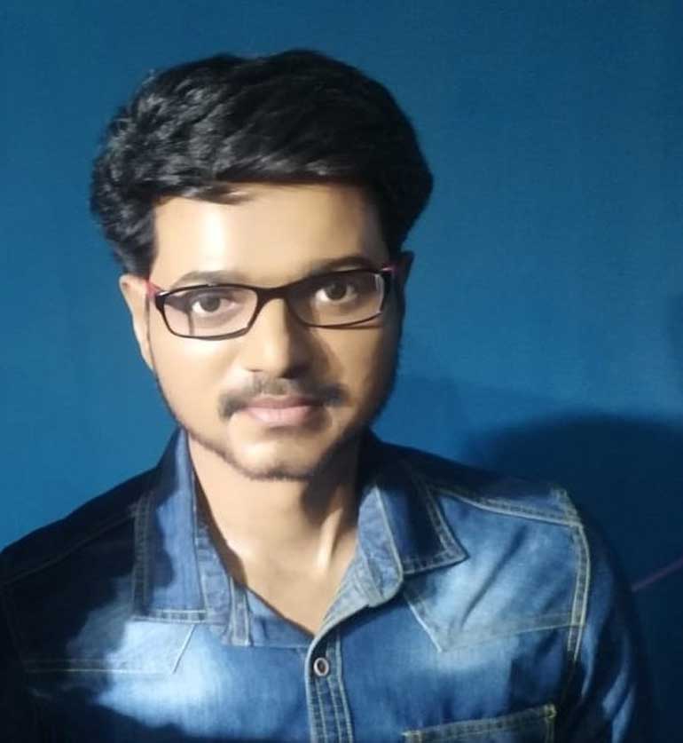 Wax Statue of Actor Vijay at the Mayapuri Wax Museum in Kanyakumari