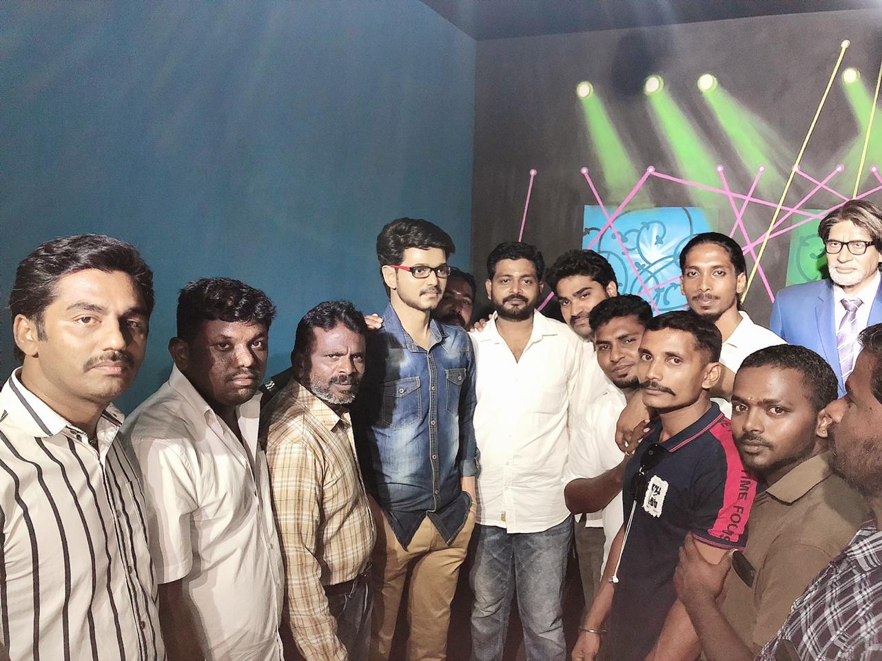 Wax Statue of Actor Vijay at the Mayapuri Wax Museum in Kanyakumari