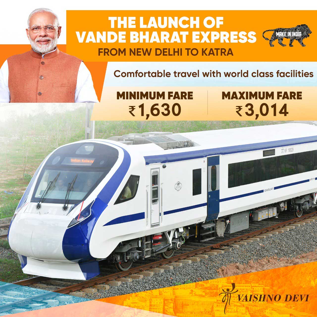 Vande Bharat Express realizes Gandhiji's vision of Swadeshi and fillips Narendra Modi's Make in India