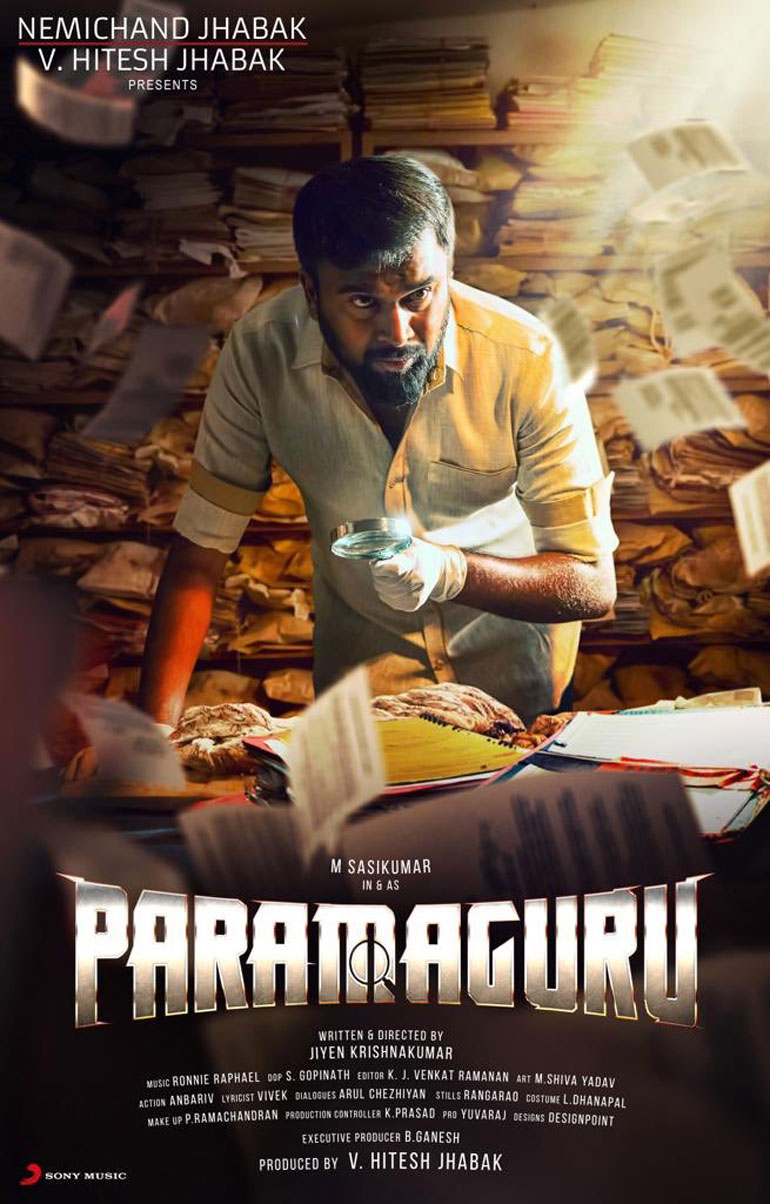 SasiKumar Next Movie Title as Paramaguru and its First Look Poster