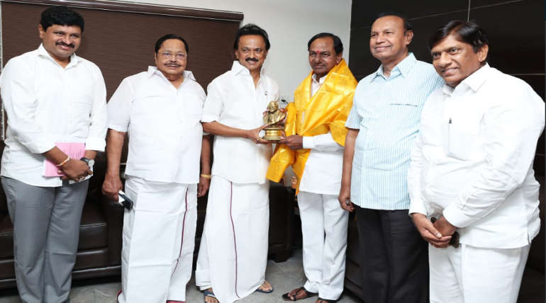 DMK President Stalin Meeting with ChandraSekhar Rao