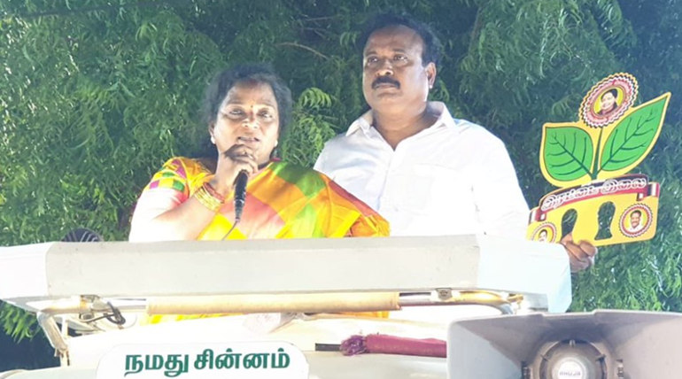 Tamilisai Soundararajan at Thiruparankundram campaign