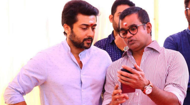 Selvaraghavan with Suriya on NGK Sets