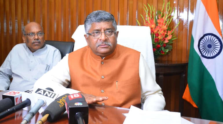 Electronics and Information Technology Minister of India Ravi Shankar Prasad