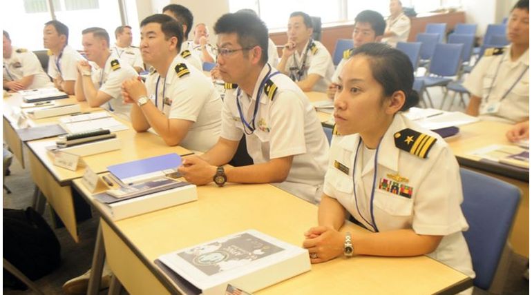 Japan Navy Officials