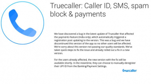 TrueCaller App Unsafe Bug Tries Self Activation of ICICI Bank UPI payments