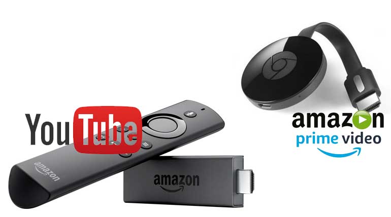 Amazon Prime Video streams in Google Chromecast and YouTube on Fire TV