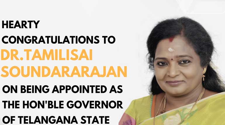 Dr Tamilisai Soundararajan Made Governor of Telangana