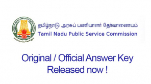 Official Tamil Nadu Public Service Commission Website released Answer Key Today