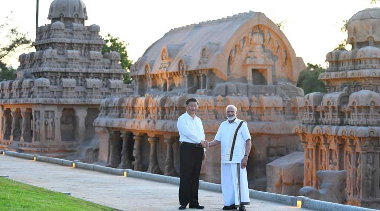 Chinese President Xi Ping and PM Modi in Tamil Nadu