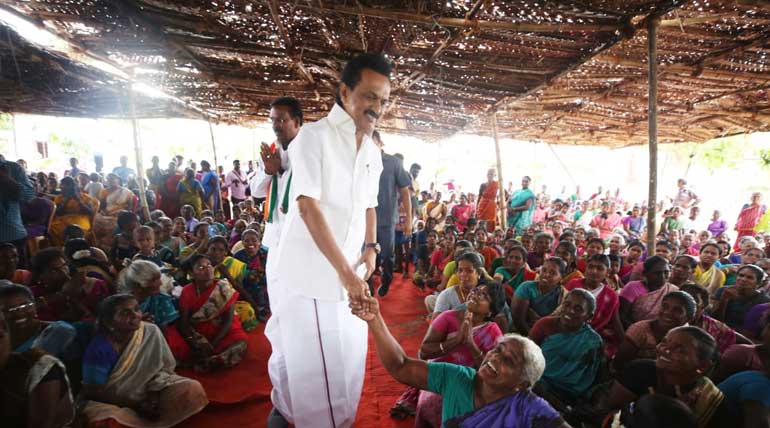 DMK Stalin in Election Campaign