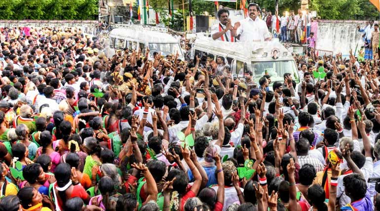 CM Edappadi Palaniswami aggressively campaigned in Vikravandi and accused DMK