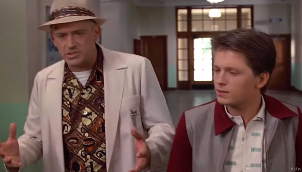 Screenshot from Back to the Future Deepfake video