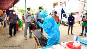 Coimbatore Bommanampalayam Area Closed. Swab test for Corona.