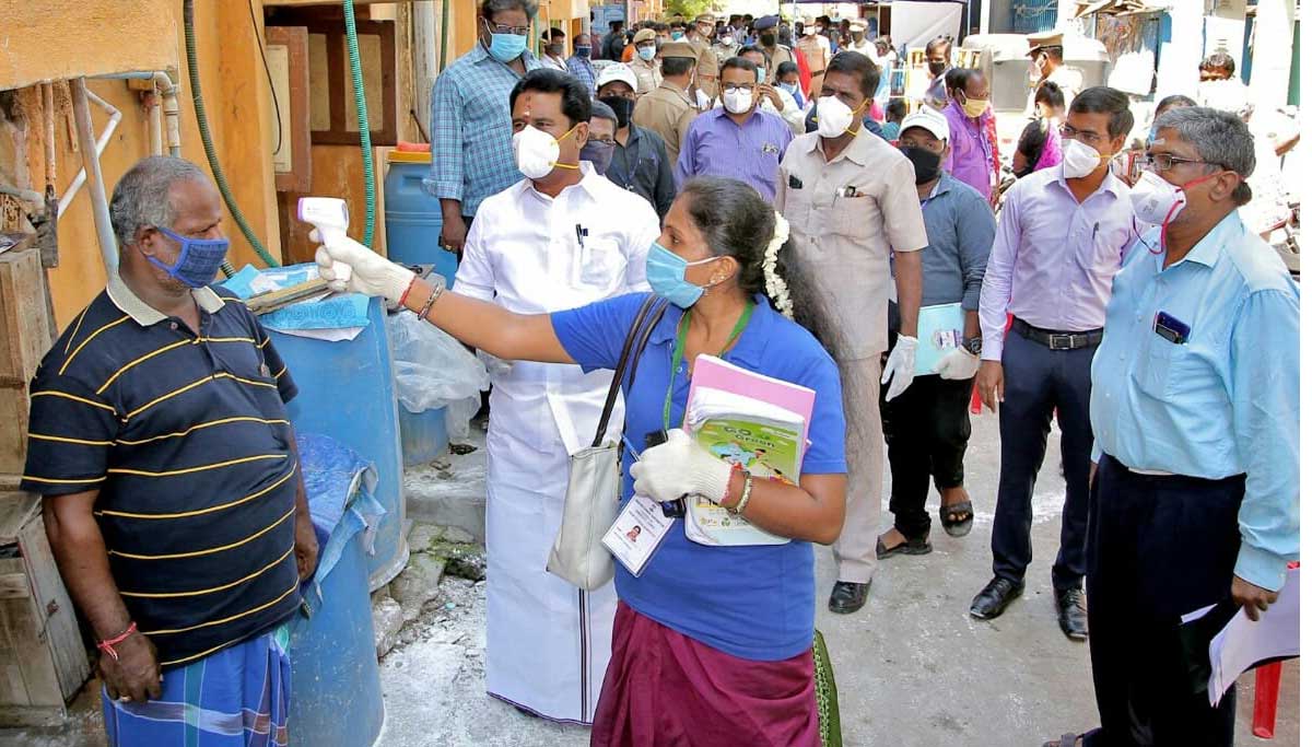 Food and Civil Supplies Minister Kamaraj during Corona inspection in Chennai