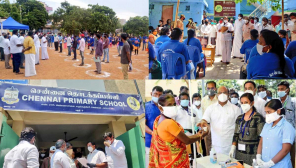Minister Pandiarajan explains duty to volunteers in Chennai