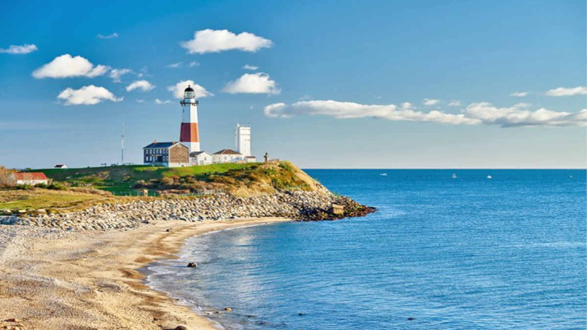 Montauk Lighthouse of the Long Island Sound