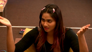 Shivani being questioned by her co-housemates.