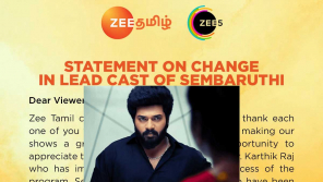Sembaruthi Tamil Serial Actor Karthik Relieved from Zee Tamil Show
