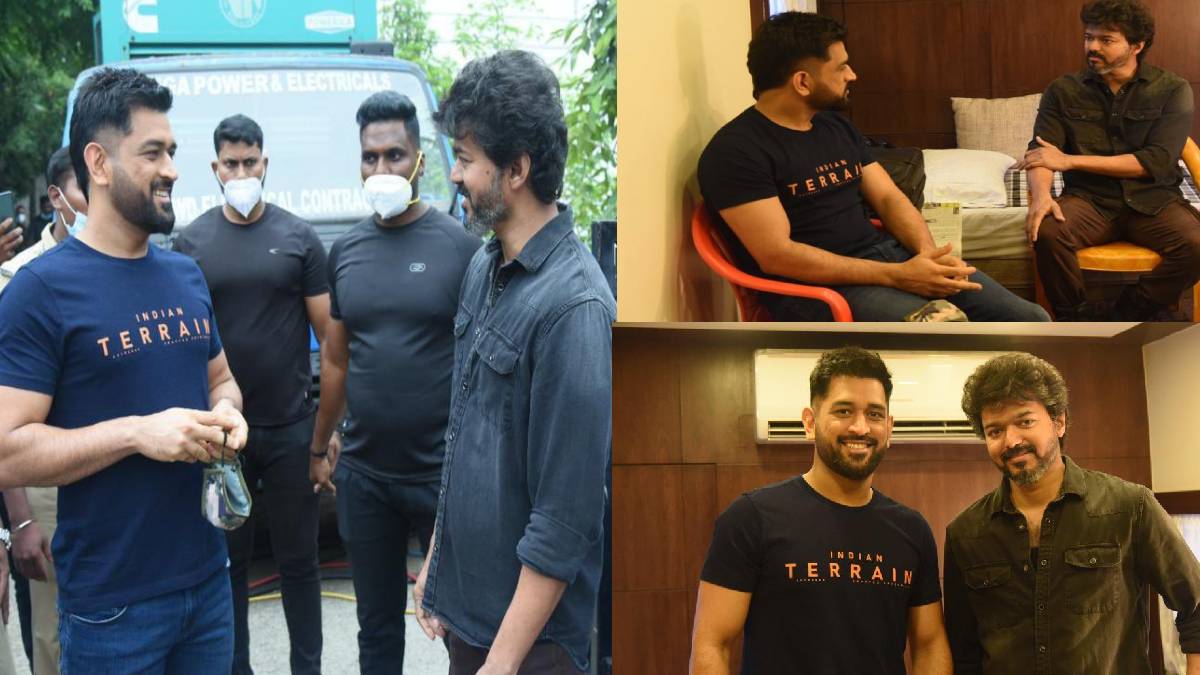 Cricketer MS Dhoni Meets Actor Vijay