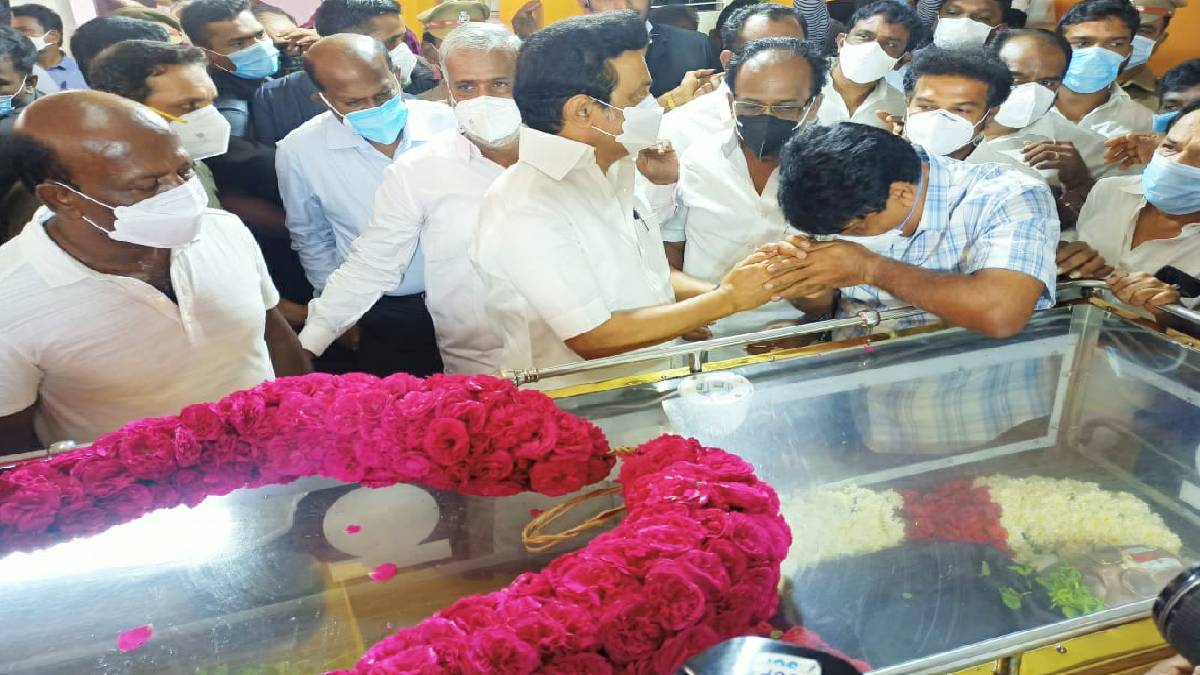 CM MK Stalin Tribute to Former Minister Madhusudhanan