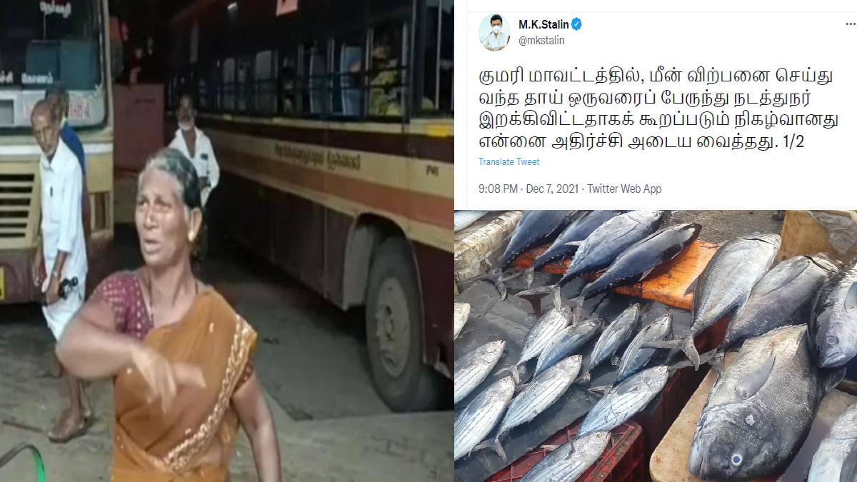 The Old Fish Seller Lady At Bus Stand