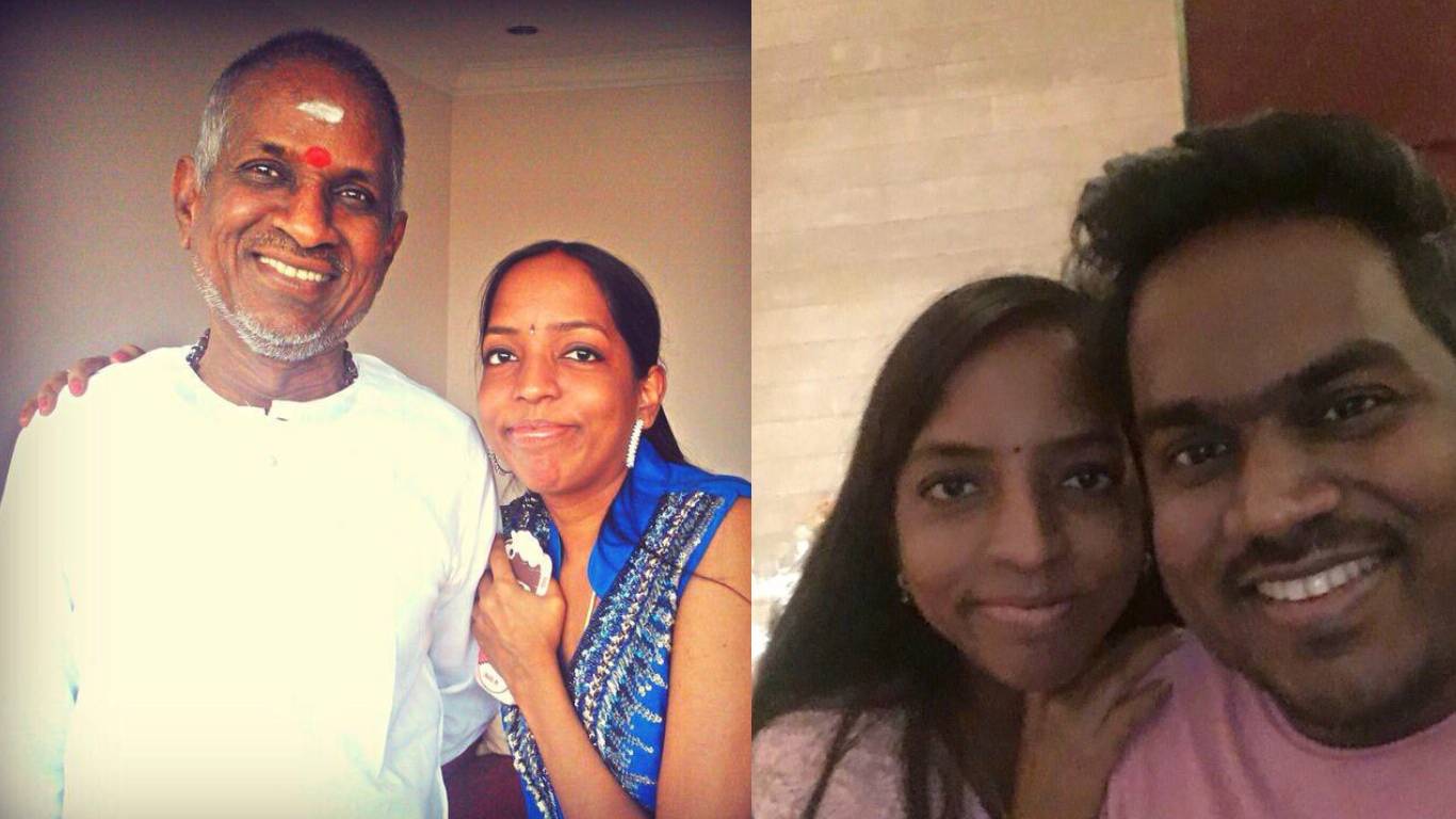 Playback Singer Bhavatharini With Ilayaraaja And Yuvan Shankar Raja