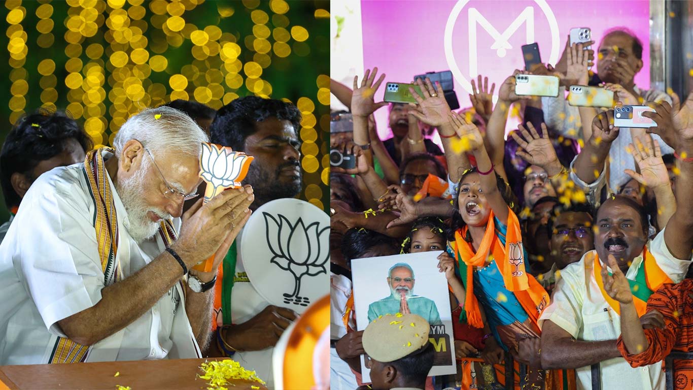 PM Modi Road Show In Chennai